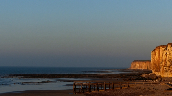 The cliffs in the Evening